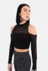 Briar Mesh Cold Shoulder Top sold by Damaged Society