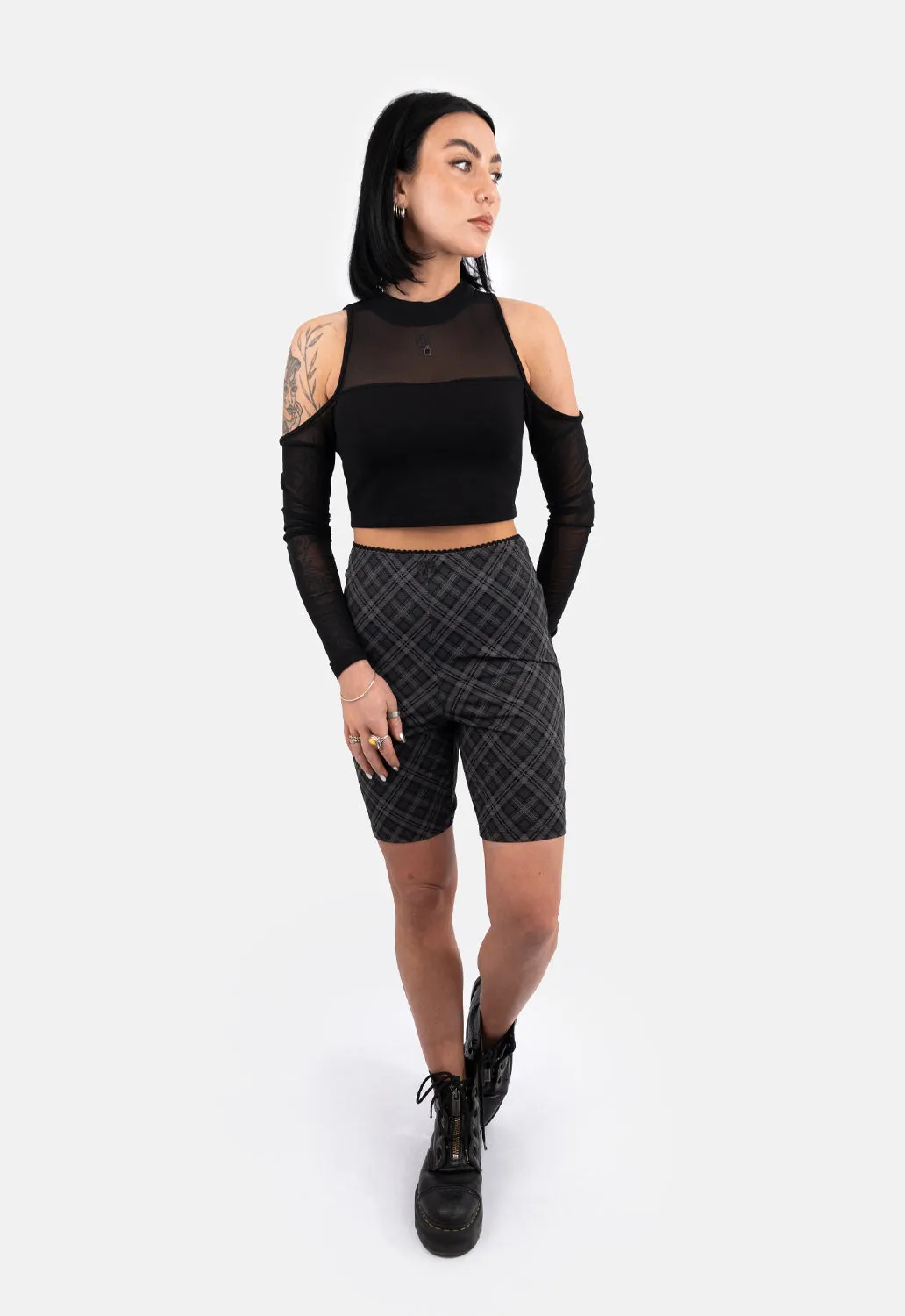 Briar Mesh Cold Shoulder Top sold by Damaged Society product image thumbnail 2