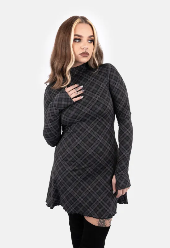 Margot Check Mini Dress sold by Damaged Society