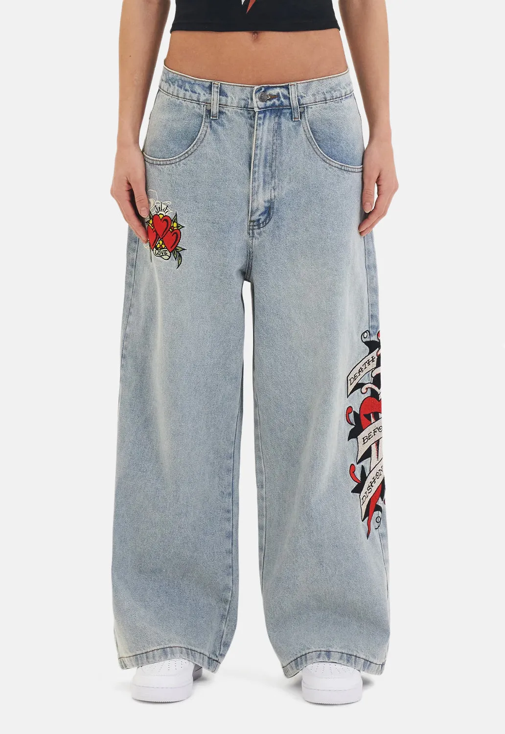 Death Before Dishonour Relaxed Jeans sold by Damaged Society