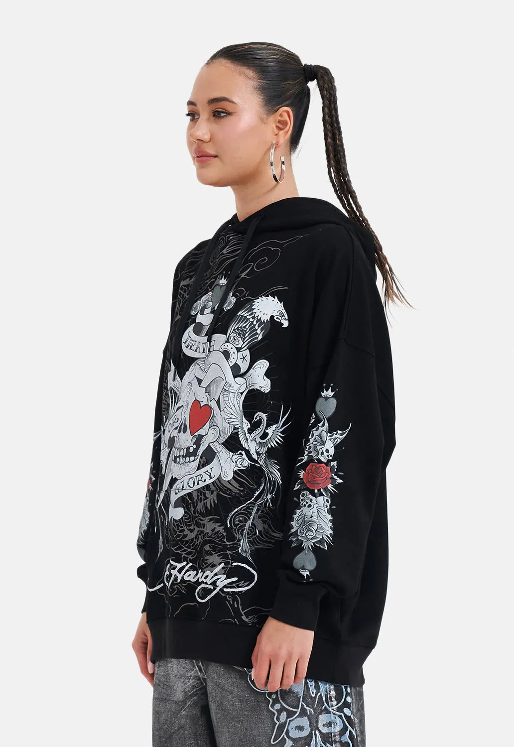 Death Or Glory Love Hoodie sold by Damaged Society product image thumbnail 3
