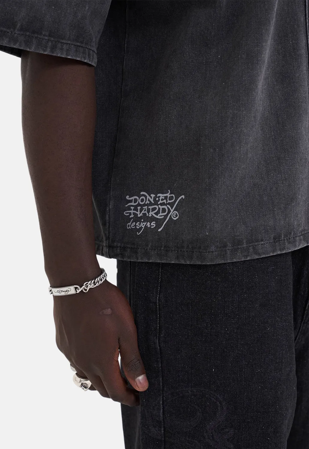 Eagle Stars Relax Denim Shirt sold by Damaged Society product image thumbnail 5