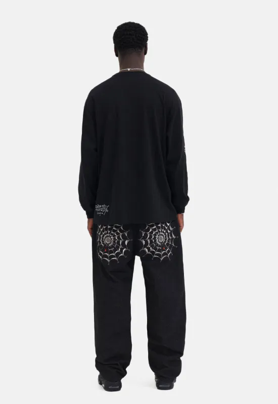 Black Widow Baggy Denim Jeans sold by Damaged Society