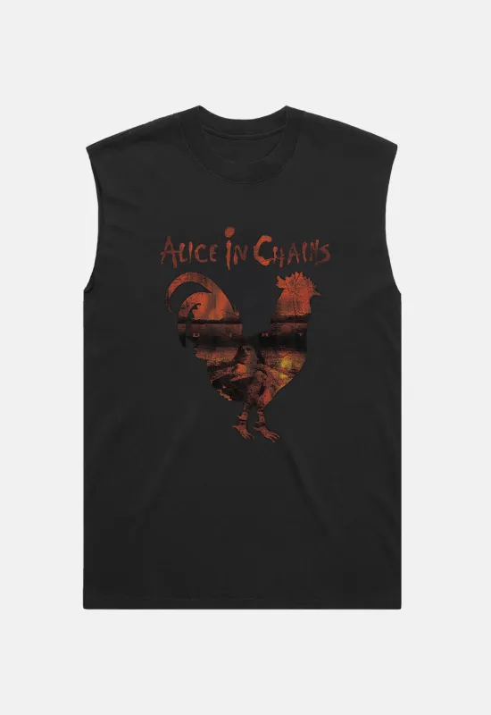 Rooster Sleeveless Tank Top sold by Damaged Society