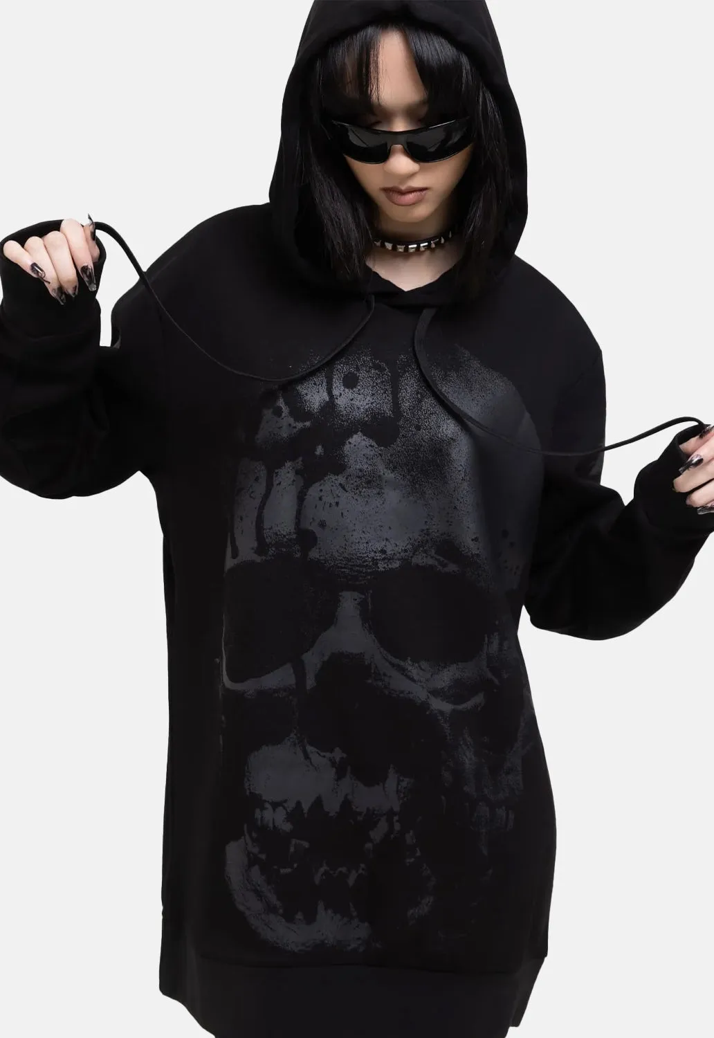 Hypnoskull Hoodie sold by Damaged Society product image thumbnail 2