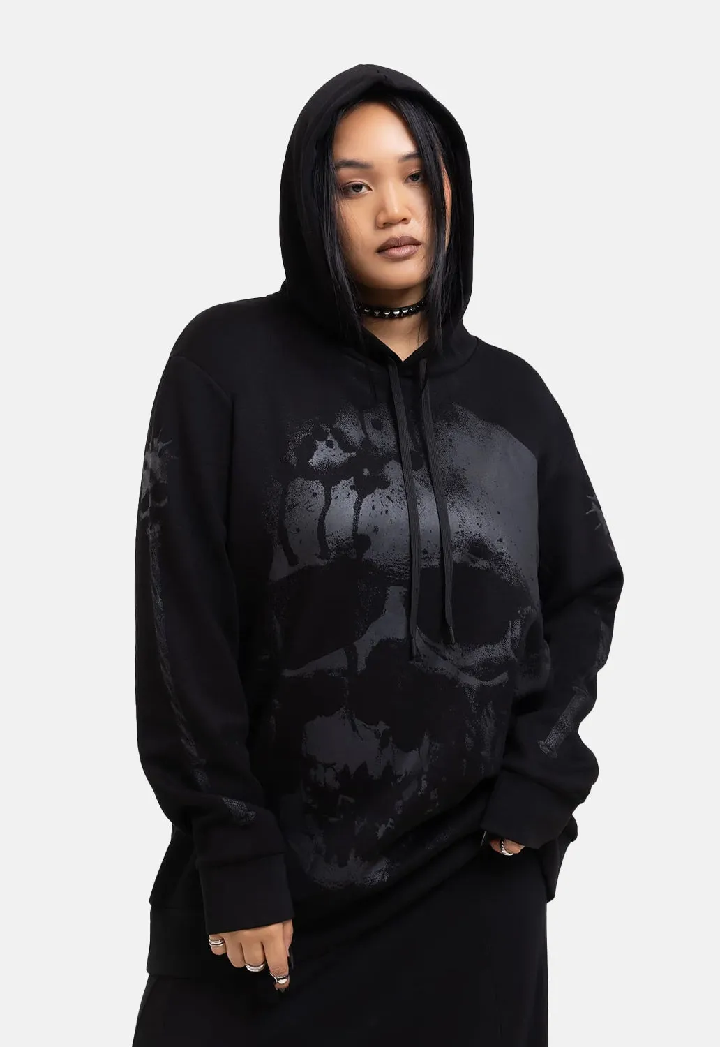 Hypnoskull Hoodie sold by Damaged Society product image thumbnail 4