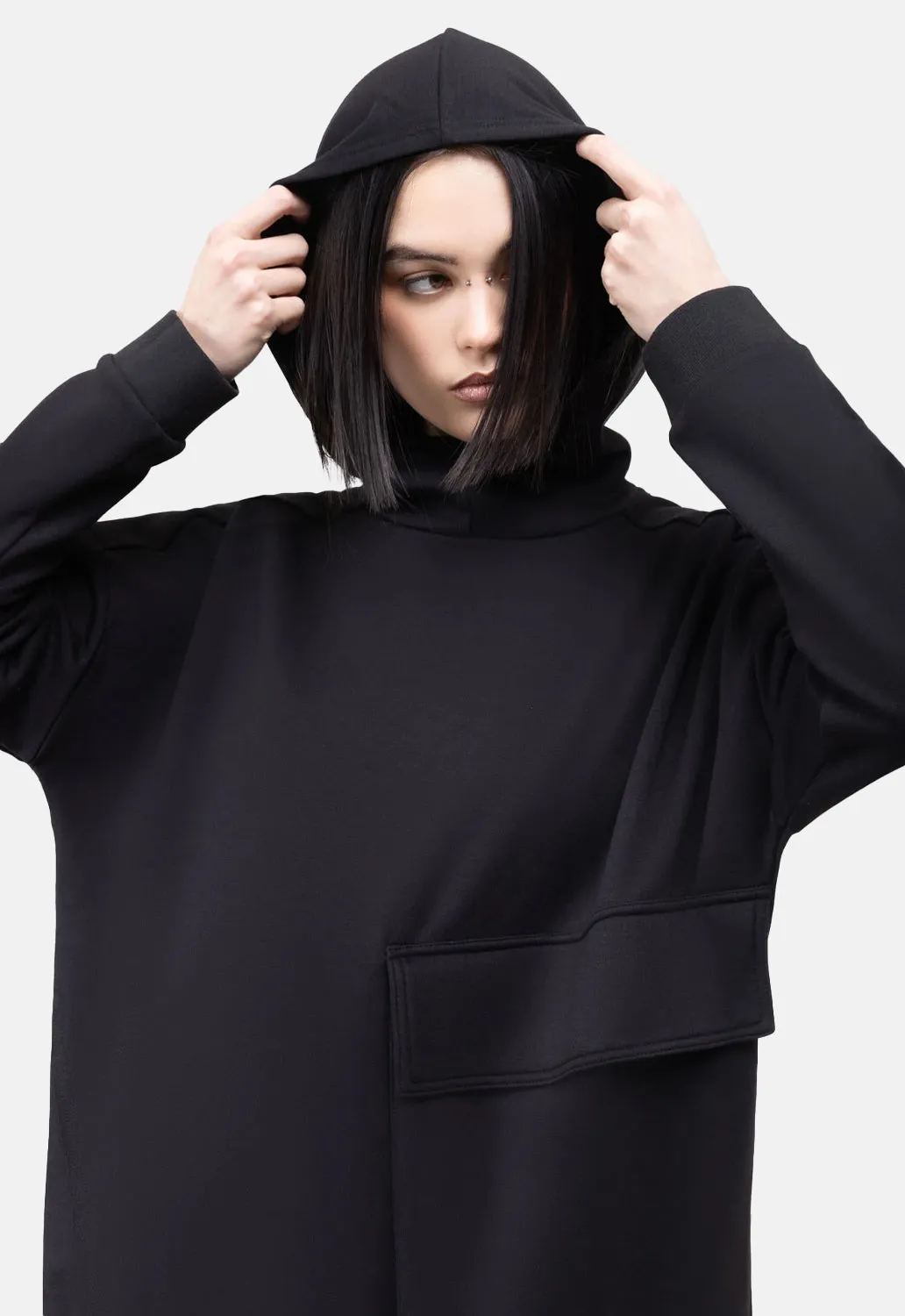 Sinistrae Longline Hoodie sold by Damaged Society product image thumbnail 2