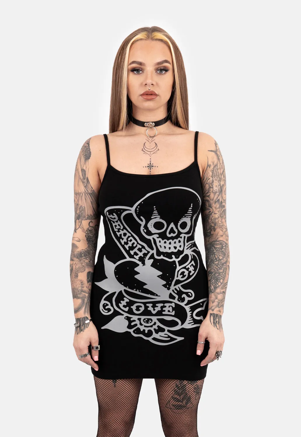 Donna Printed Slip Dress sold by Damaged Society