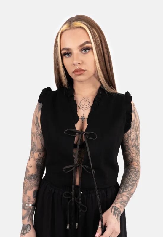 Judith Embroidered Vest sold by Damaged Society