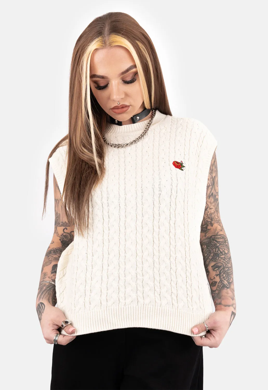 Franklin Oversized Knit Vest sold by Damaged Society product image thumbnail 4