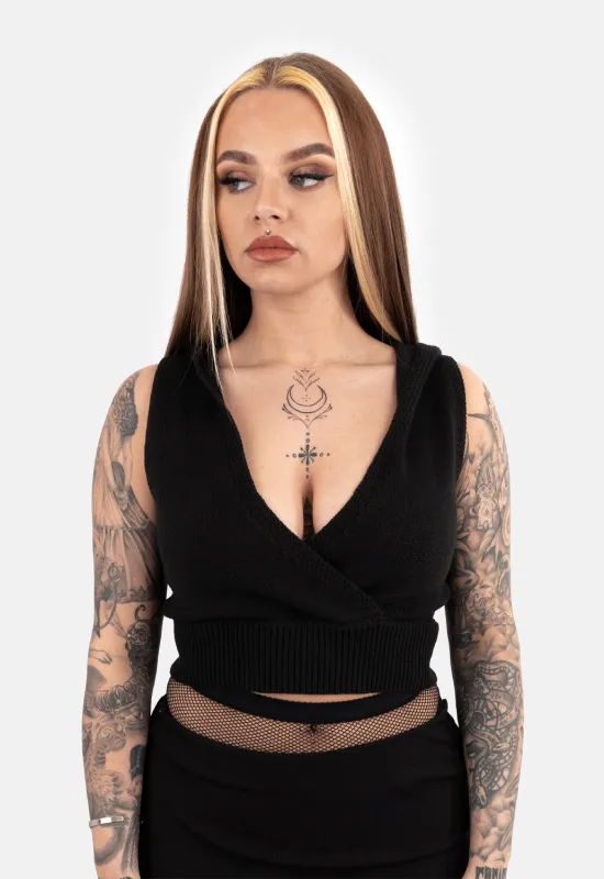 Grace Hooded Cropped Knit sold by Damaged Society