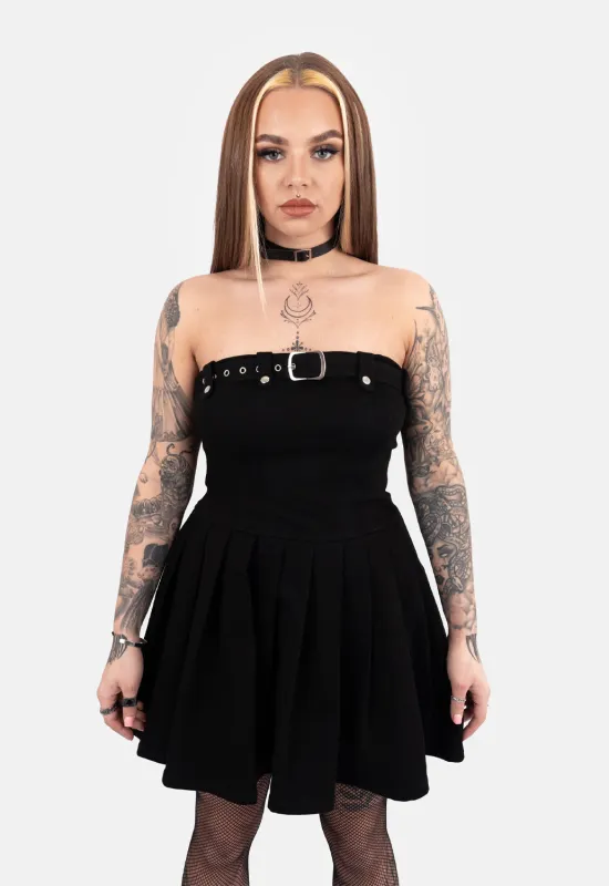 Louise Pleated Mini Dress sold by Damaged Society