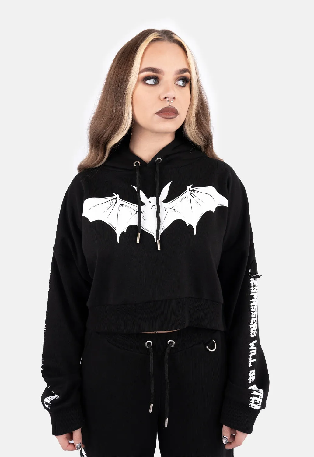 Drusilla Cropped Hoodie sold by Damaged Society