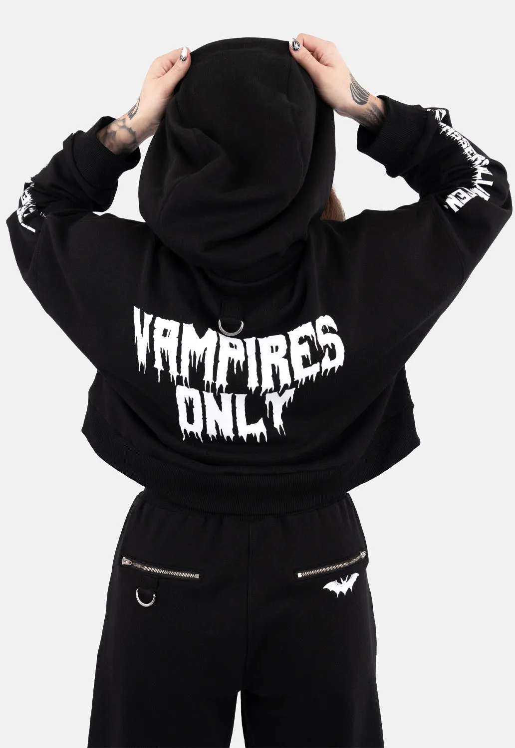 Drusilla Cropped Hoodie sold by Damaged Society product image thumbnail 3