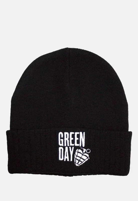 Stacked Up Logo & Grenade Beanie sold by Damaged Society