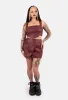 Ares Wrap PU Mini Skirt sold by Damaged Society