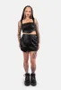 Ares Wrap PU Mini Skirt sold by Damaged Society
