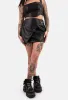 Ares Wrap PU Mini Skirt sold by Damaged Society