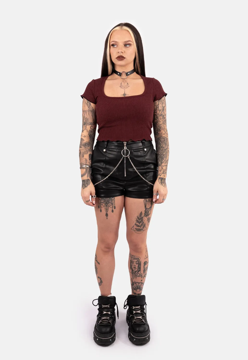 Pandora Ribbed Cap Sleeve Top sold by Damaged Society product image thumbnail 3
