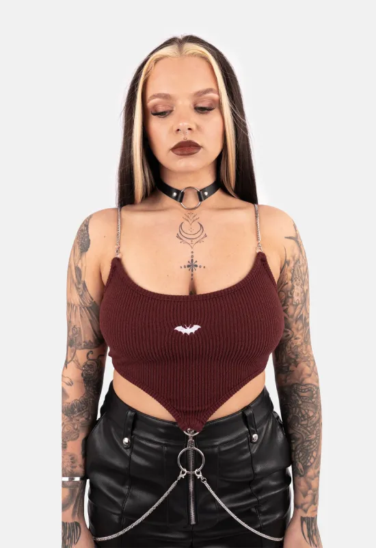 Elena Chain Strap Top sold by Damaged Society