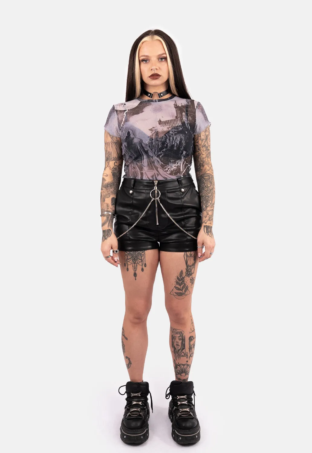 Buffy Cap Sleeve Mesh Top sold by Damaged Society product image thumbnail 2