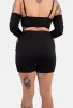 Polana Lace Up Biker Short sold by Damaged Society