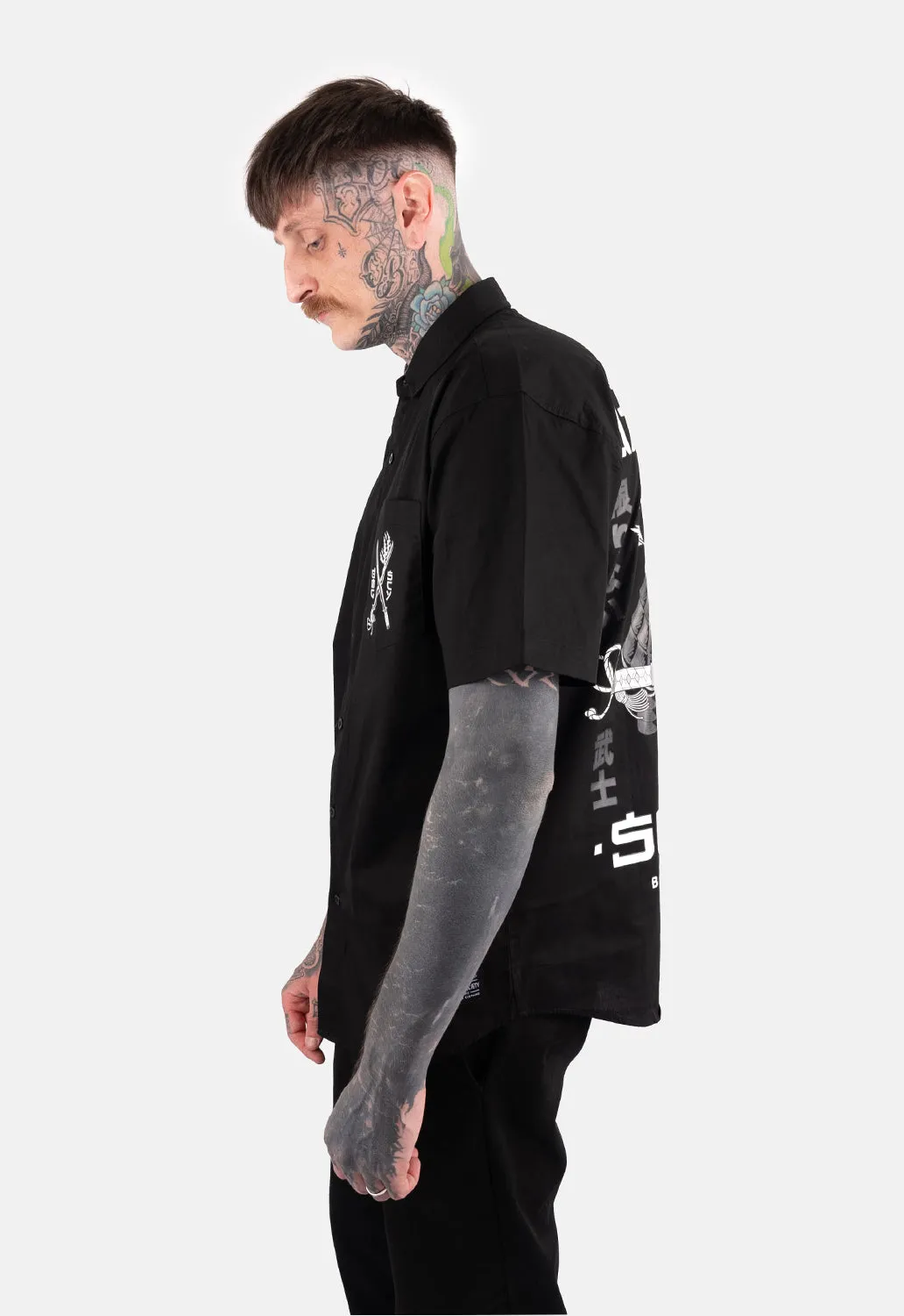 Samurai Kitty Shirt sold by Damaged Society product image thumbnail 4
