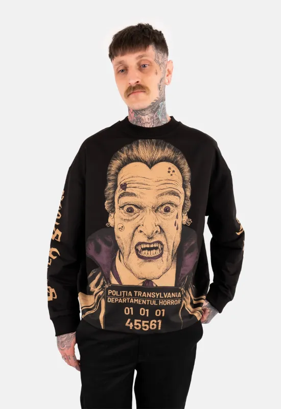 Dracula Long Sleeve T-Shirt sold by Damaged Society