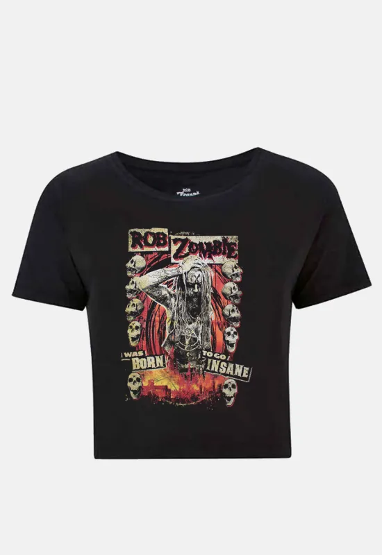 Born To Go Insane Crop Top sold by Damaged Society