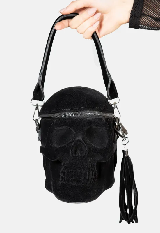 Grave Digger Velvet Skull Bag sold by Damaged Society