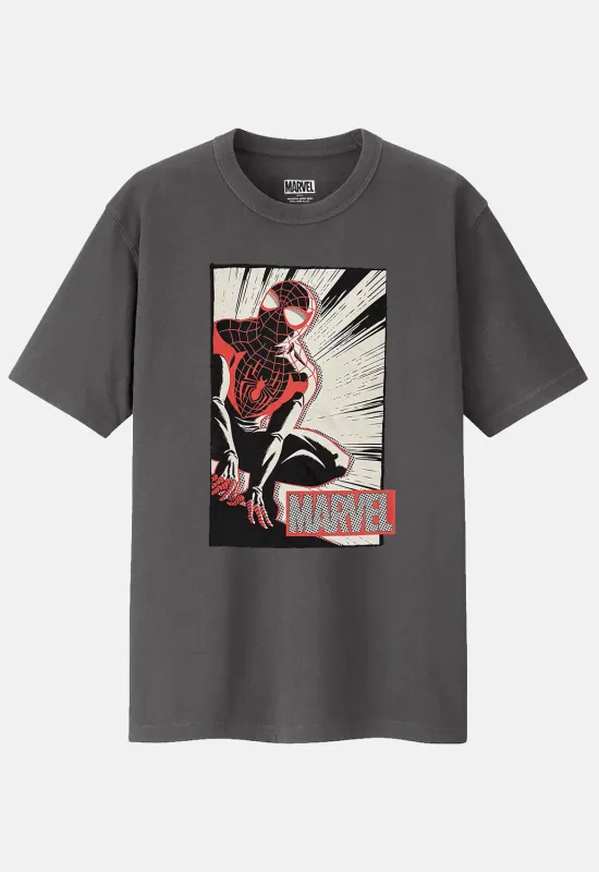 Spider-Man Crouch Cartoon T-Shirt sold by Damaged Society