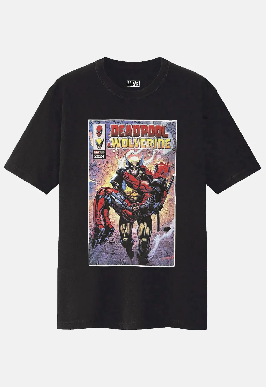 Wolverine Carrying Deadpool T-Shirt sold by Damaged Society