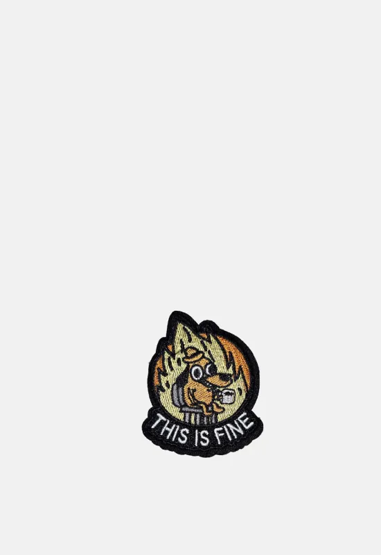 This Is Fine Patch sold by Damaged Society