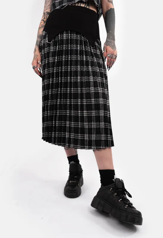 Umbra Pleated Midaxi Skirt sold by Damaged Society