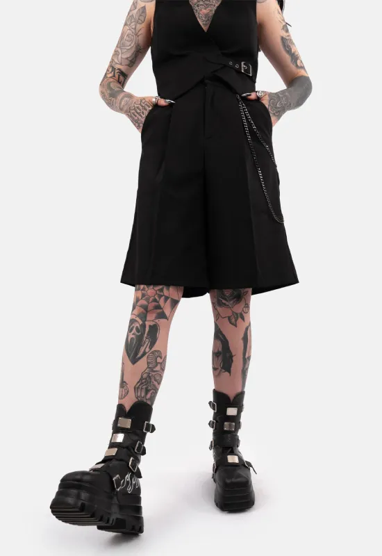 Neve Wide Leg Pleated Shorts sold by Damaged Society