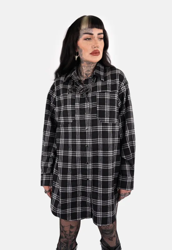 Brigid Check Shirt Mini Dress sold by Damaged Society