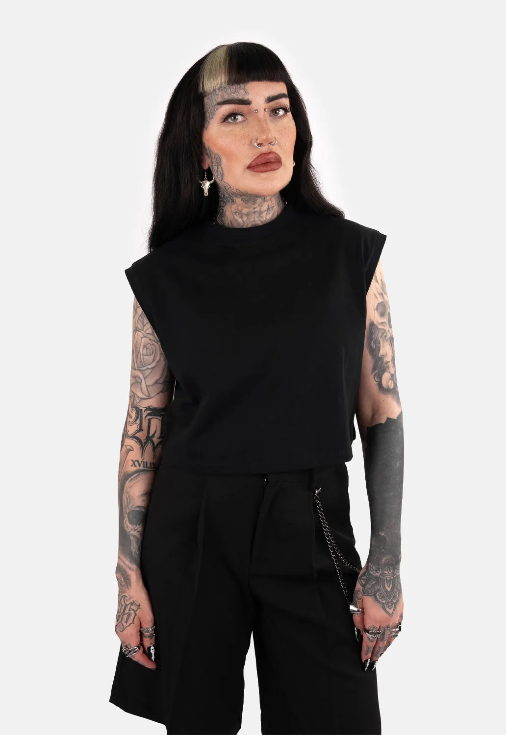 Althea Lace Up Muscle Tank Top sold by Damaged Society