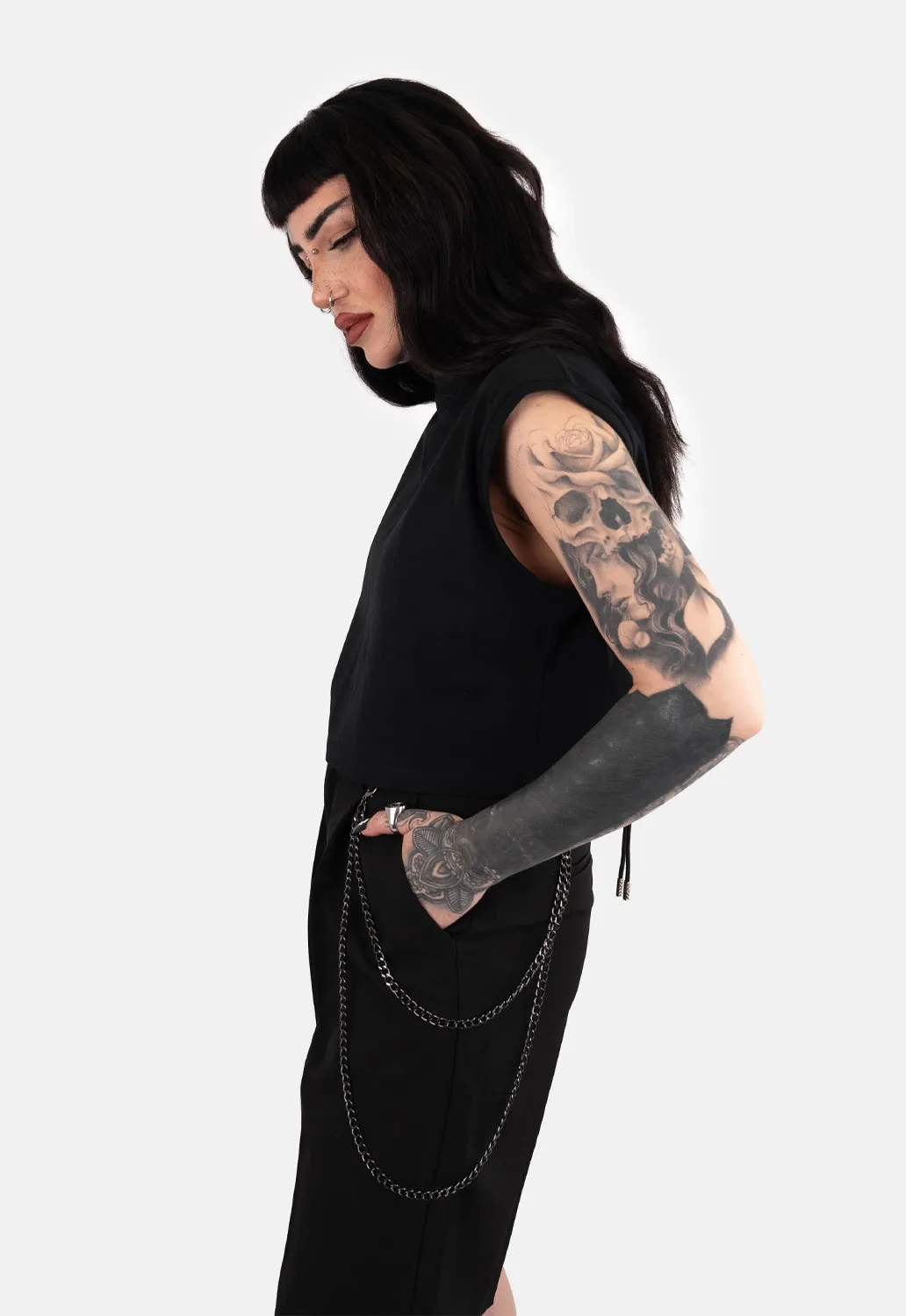 Althea Lace Up Muscle Tank Top sold by Damaged Society product image thumbnail 4