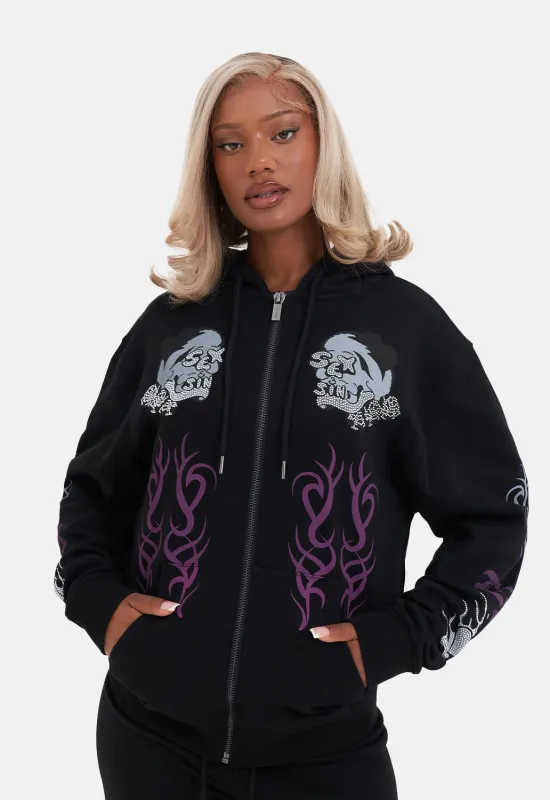 Diamante Tattoo Tracksuit Top sold by Damaged Society