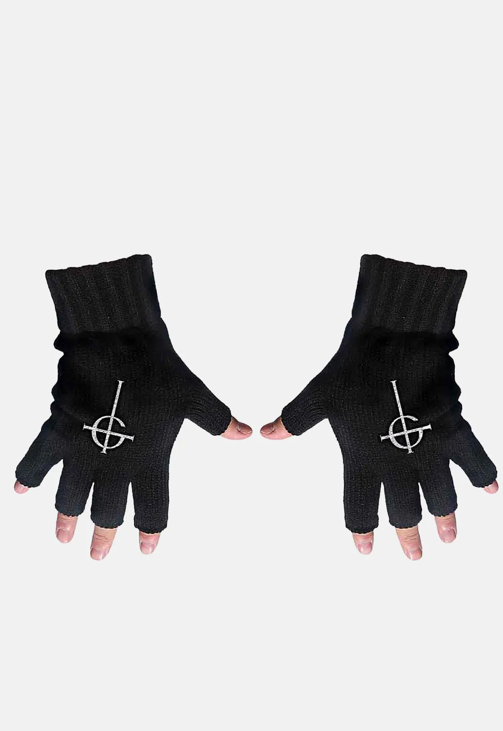 Cross Fingerless Gloves sold by Damaged Society product image thumbnail 2