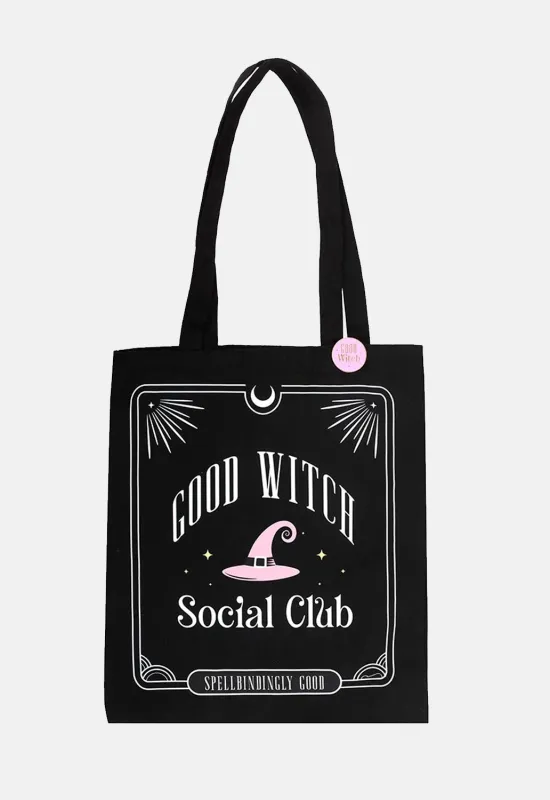 Good Witch Pin Badge Tote Bag sold by Damaged Society