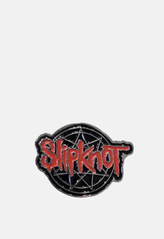 9 Point Black Logo Pin Badge sold by Damaged Society