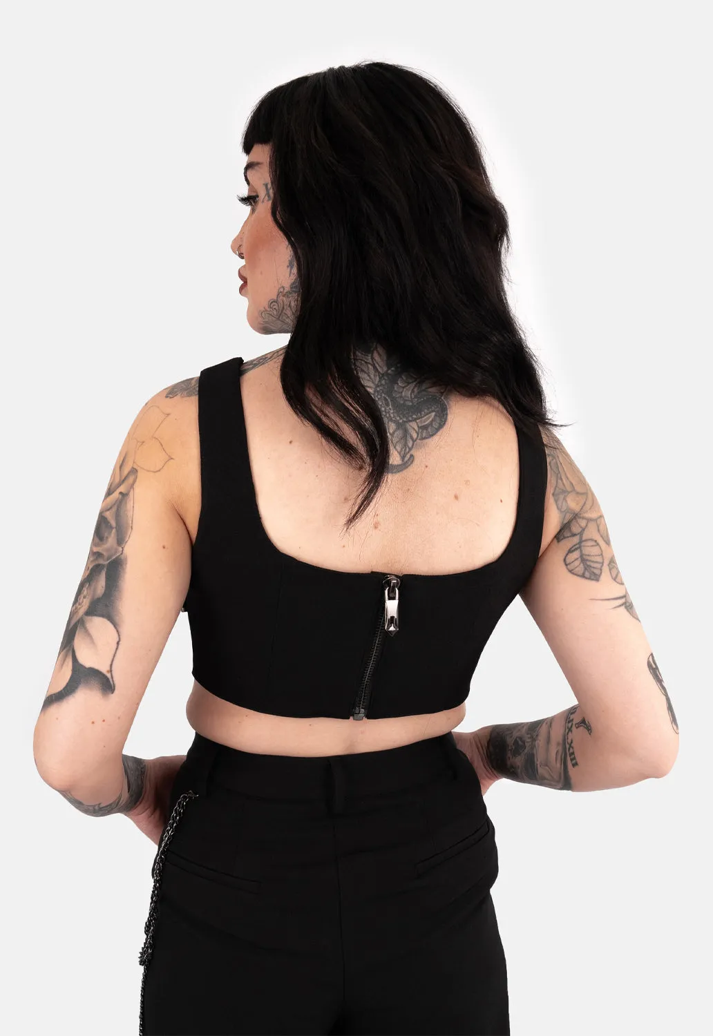 Nerissa Lace Up Corset Top sold by Damaged Society product image thumbnail 4