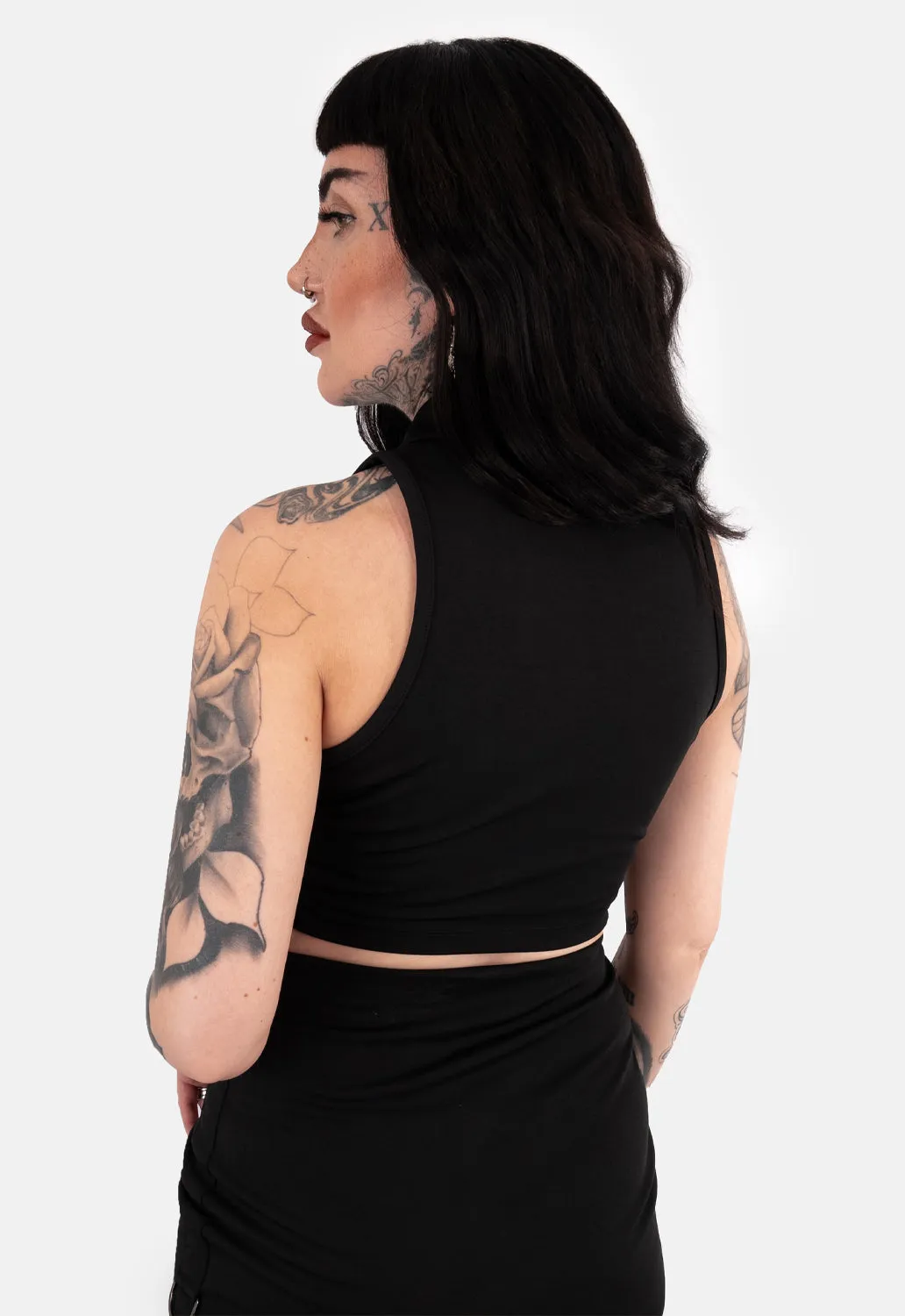 Corvus Zip Through Tank Top sold by Damaged Society product image thumbnail 5