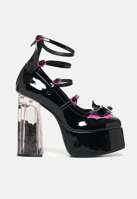 Dead Tired Strappy Platform Coffin Heels sold by Damaged Society