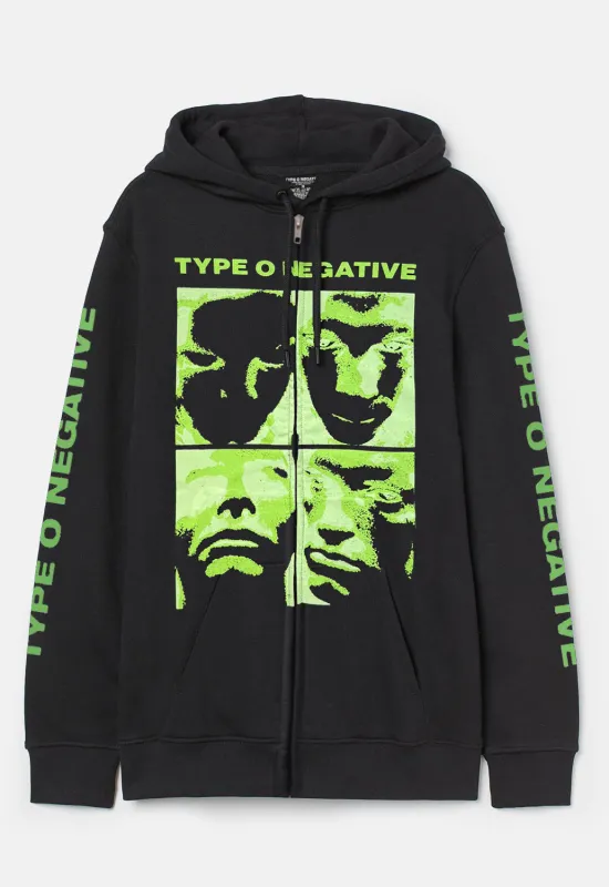 Faces Zip Hoodie sold by Damaged Society