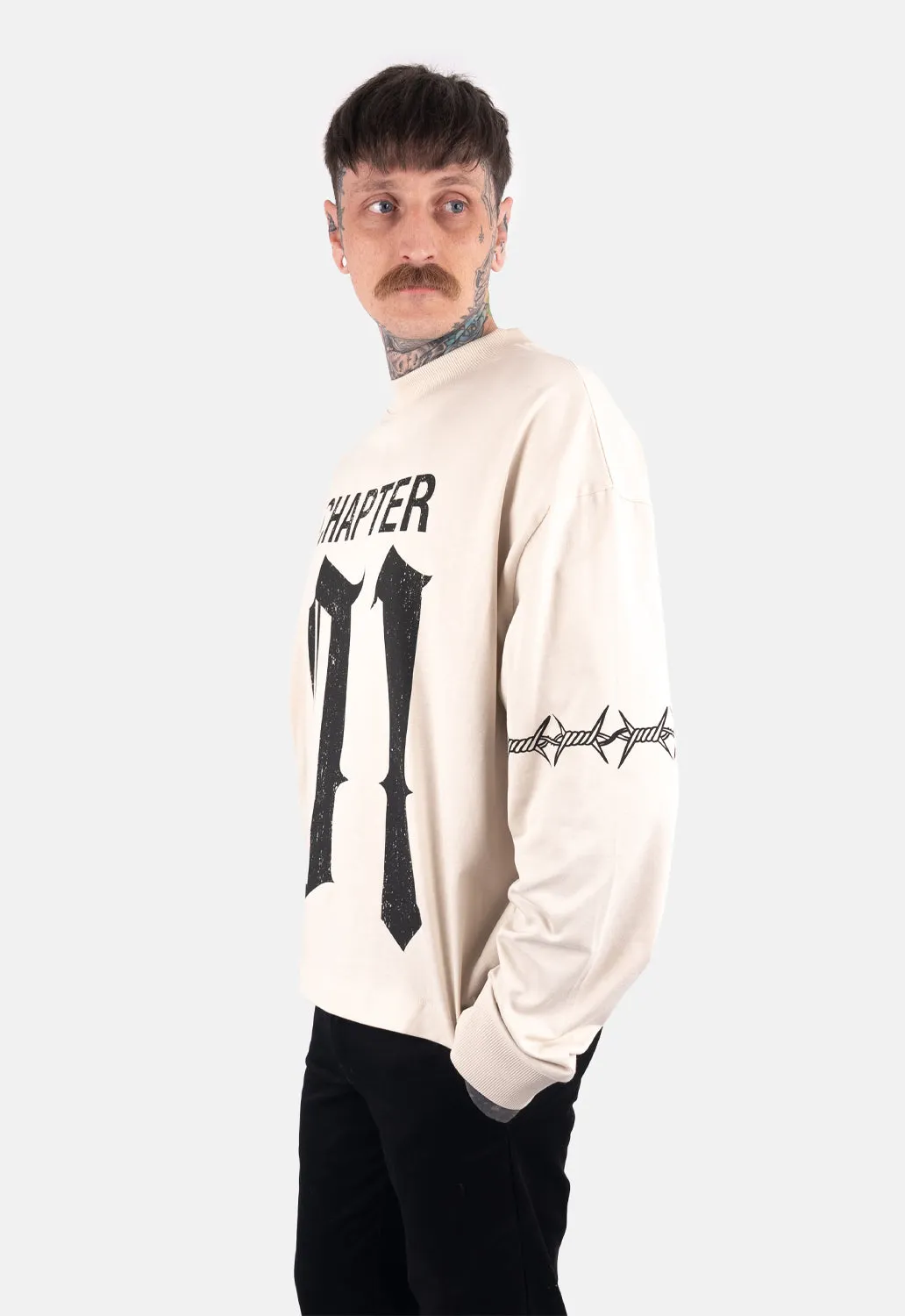 Rowen Oversized Long Sleeve Top sold by Damaged Society product image thumbnail 3