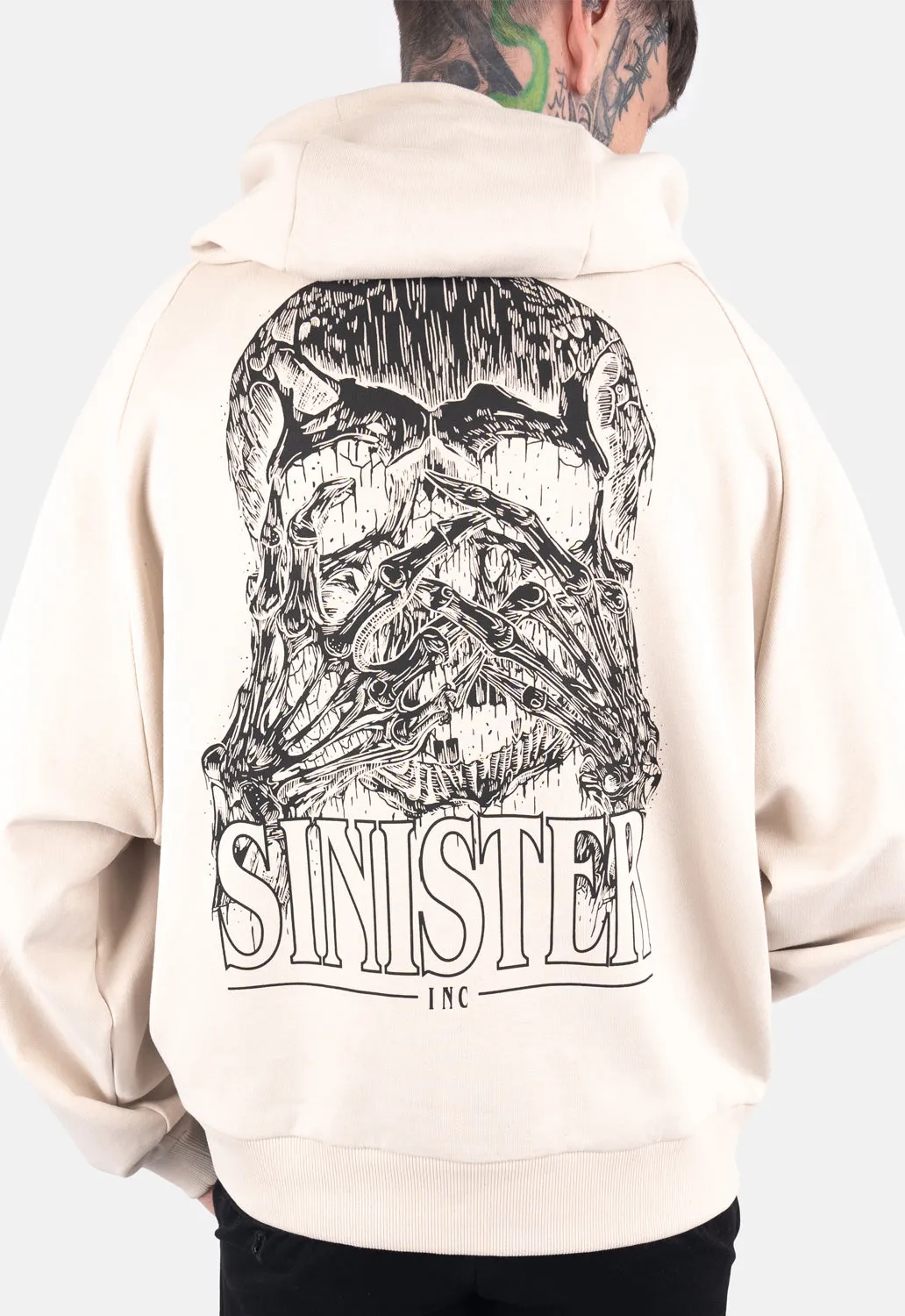 Luca Skull Oversized Hoodie sold by Damaged Society product image thumbnail 4