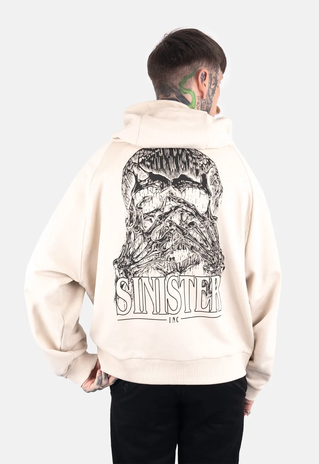 Luca Skull Oversized Hoodie sold by Damaged Society