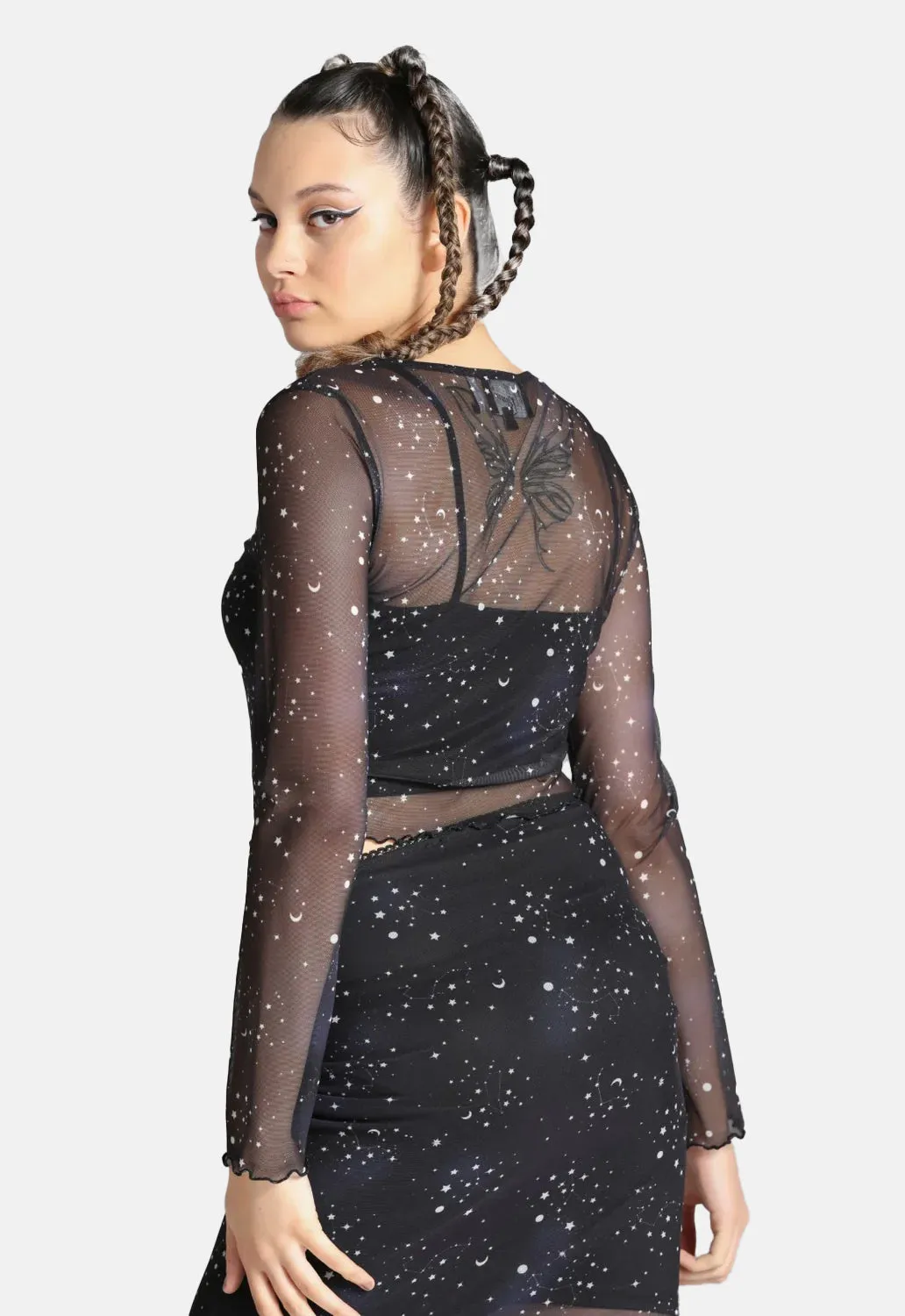Zodiac Mesh Top sold by Damaged Society product image thumbnail 4